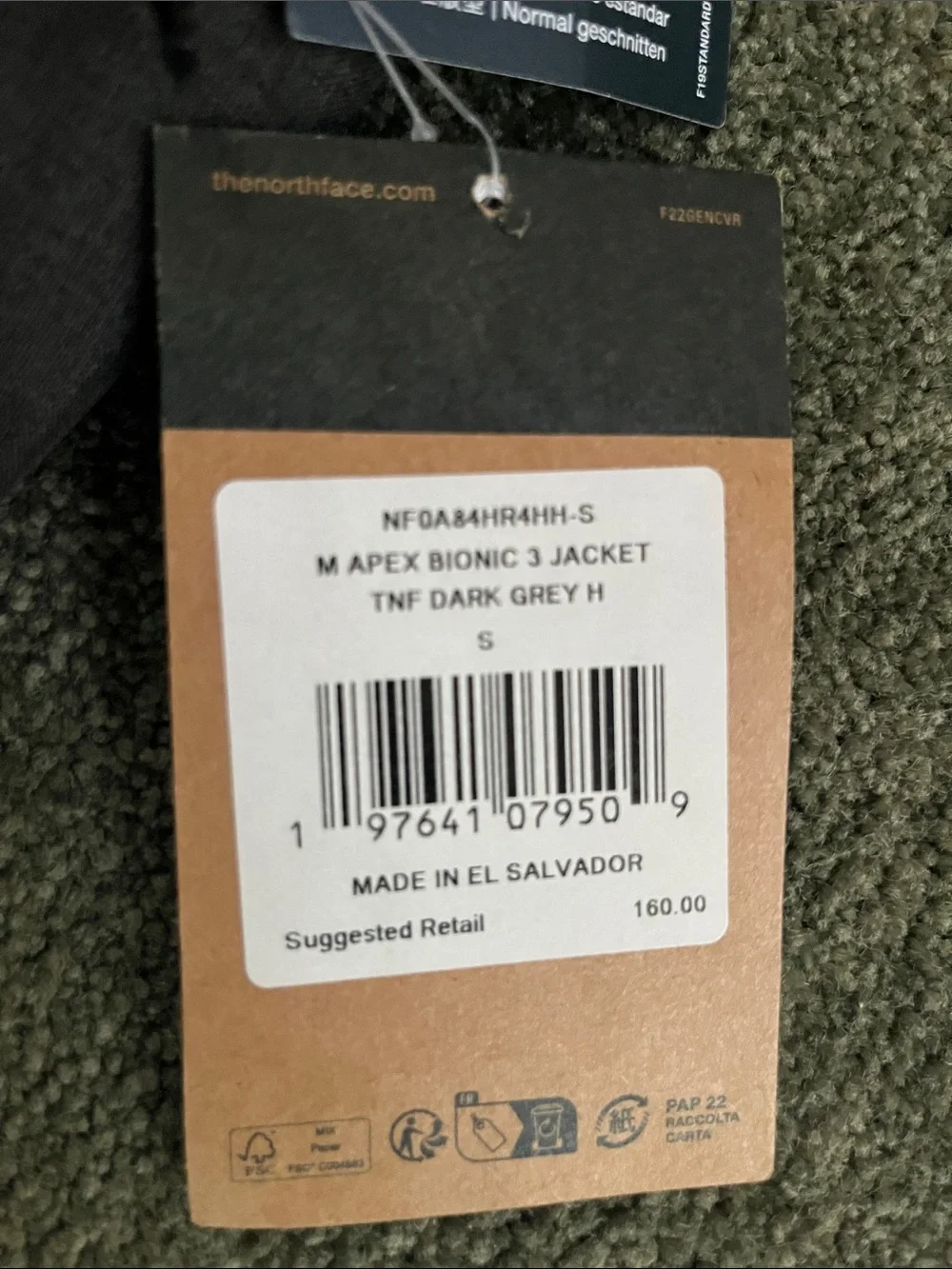 The North Face Men's Charcoal Softshell Jacket